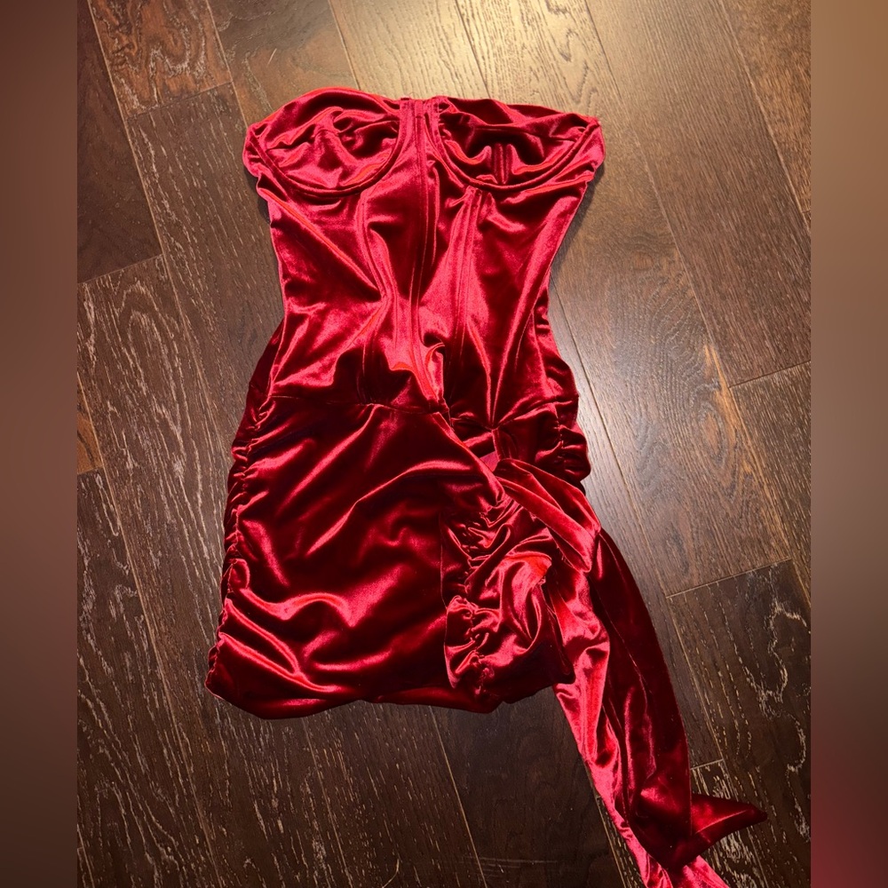 Outcast Viola Mini Dress Red - Picture 2 of 3